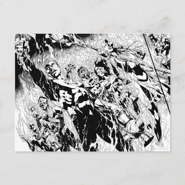 Green Lantern Group Postcard (Front)