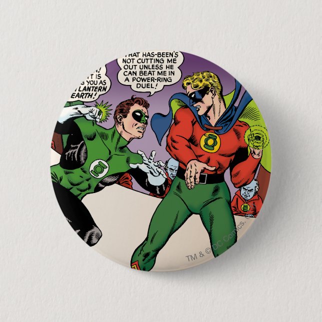Green Lantern in the ring 6 Cm Round Badge (Front)