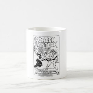 Green Lantern in the ring, Black and White Coffee Mug