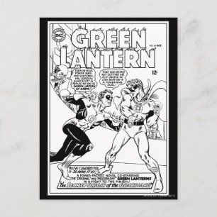 Green Lantern in the ring, Black and White Postcard