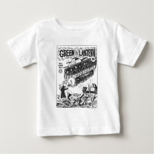 Green Lantern in the trenches, Black and White Baby T-Shirt