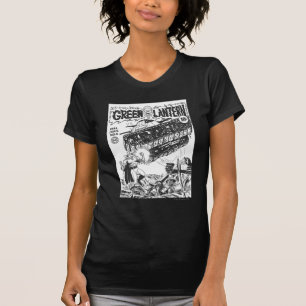 Green Lantern in the trenches, Black and White T-Shirt