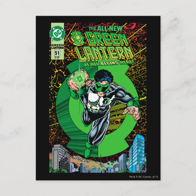 Green Lantern - It all begins here Postcard (Front)