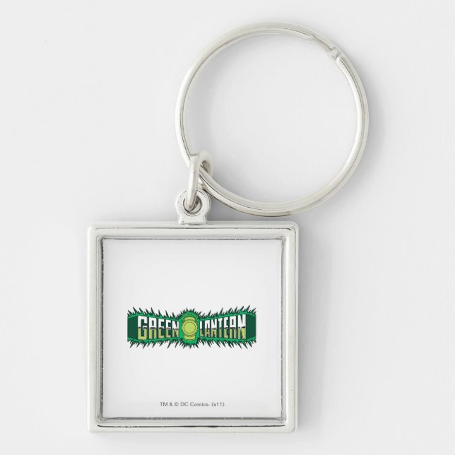 Green Lantern Logo - Green Flames Key Ring (Front)