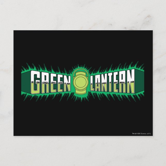 Green Lantern Logo - Green Flames Postcard (Front)