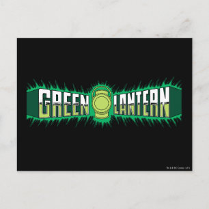 Green Lantern Logo - Green Flames Postcard