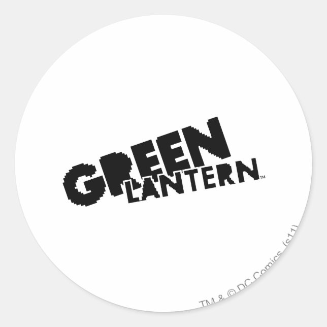 Green Lantern Logo - Pixels Classic Round Sticker (Front)