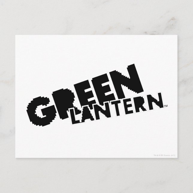 Green Lantern Logo - Pixels Postcard (Front)