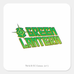 Green Lantern Logo - Slanted Square Sticker