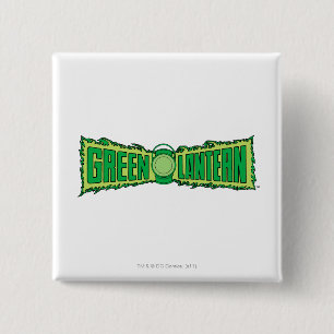 Green Lantern Logo with Lantern 15 Cm Square Badge