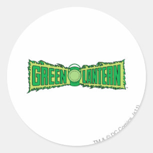 Green Lantern Logo with Lantern Classic Round Sticker