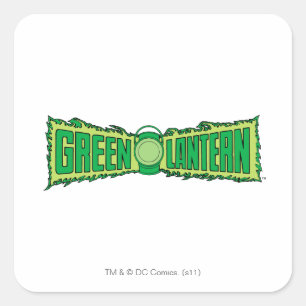 Green Lantern Logo with Lantern Square Sticker
