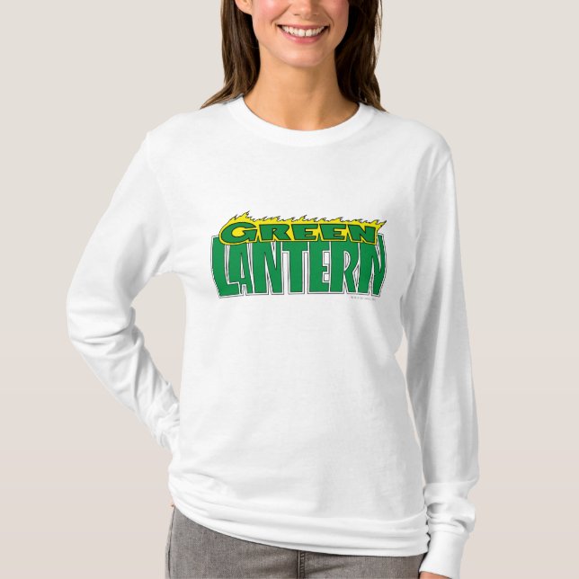 Green Lantern Logo - Yellow Flames T-Shirt (Front)