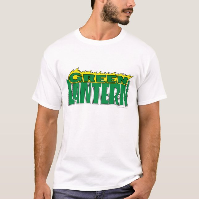 Green Lantern Logo - Yellow Flames T-Shirt (Front)