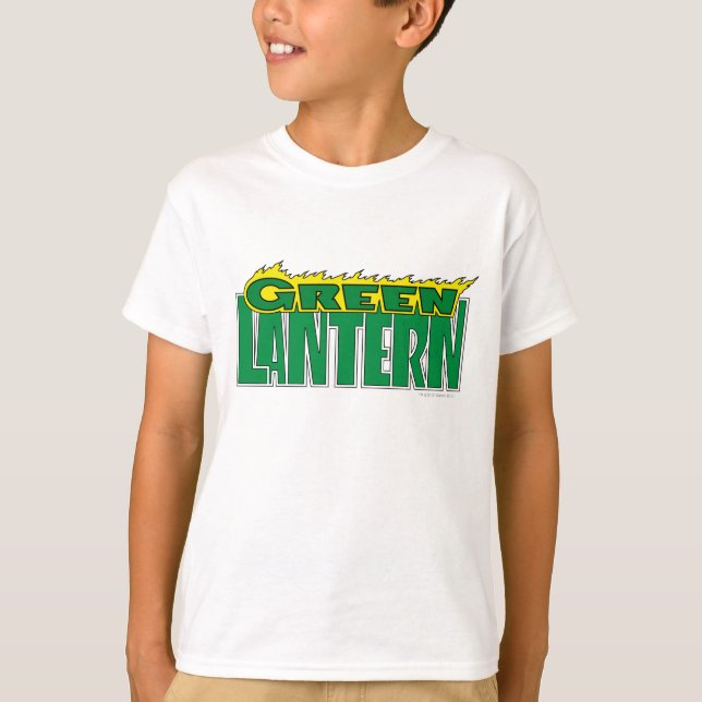 Green Lantern Logo - Yellow Flames T-Shirt (Front)
