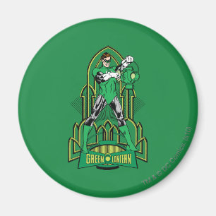 Green Lantern on decorative background Magnet