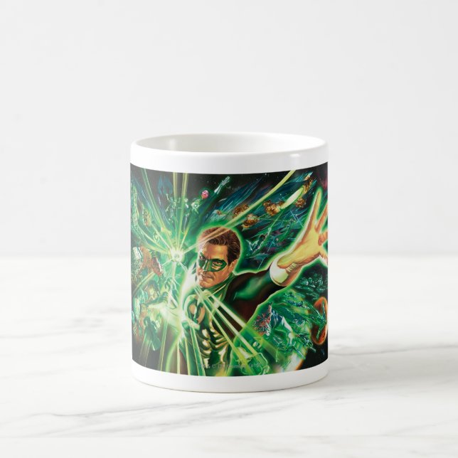 Green Lantern Painting Coffee Mug (Center)
