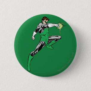 Green Lantern Pointing Ring 6 Cm Round Badge