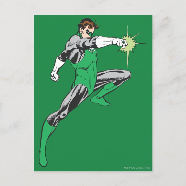 Green Lantern Pointing Ring Postcard (Front)