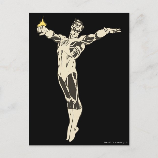 Green Lantern Poses Postcard (Front)