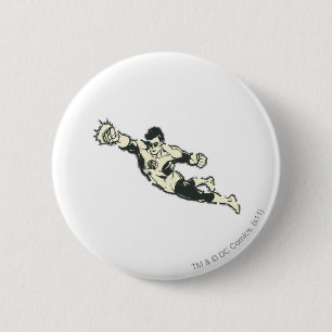 Green Lantern Punches Grunge 6 Cm Round Badge