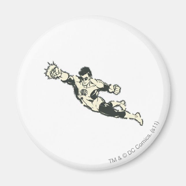 Green Lantern Punches Grunge Magnet (Front)