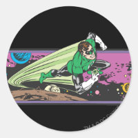 Green Lantern Races Thru Space