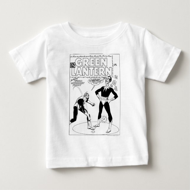 Green Lantern Removes Ring, Black and White Baby T-Shirt (Front)
