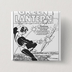 Green Lantern - Runaway Missile, Black and White 15 Cm Square Badge