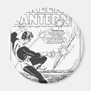 Green Lantern - Runaway Missile, Black and White Magnet