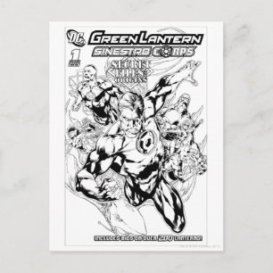 Green Lantern - Secret Files and Origins Cover, Bl Postcard