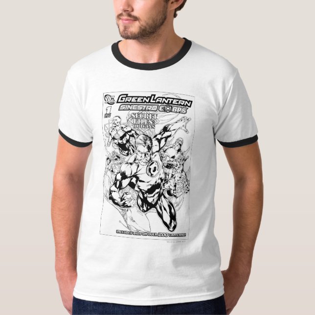 Green Lantern - Secret Files and Origins Cover, Bl T-Shirt (Front)