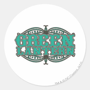 Green Lantern Showtime Letters Classic Round Sticker
