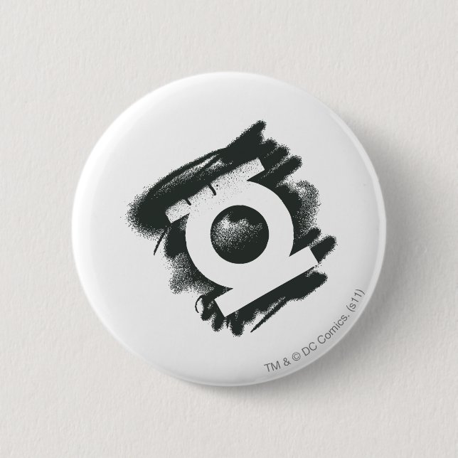 Green Lantern Spray Symbol 6 Cm Round Badge (Front)