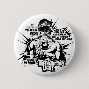 Green Lantern Text Collage 6 Cm Round Badge