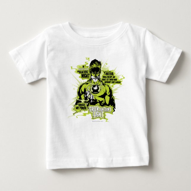 Green Lantern Text Collage - Colour Baby T-Shirt (Front)