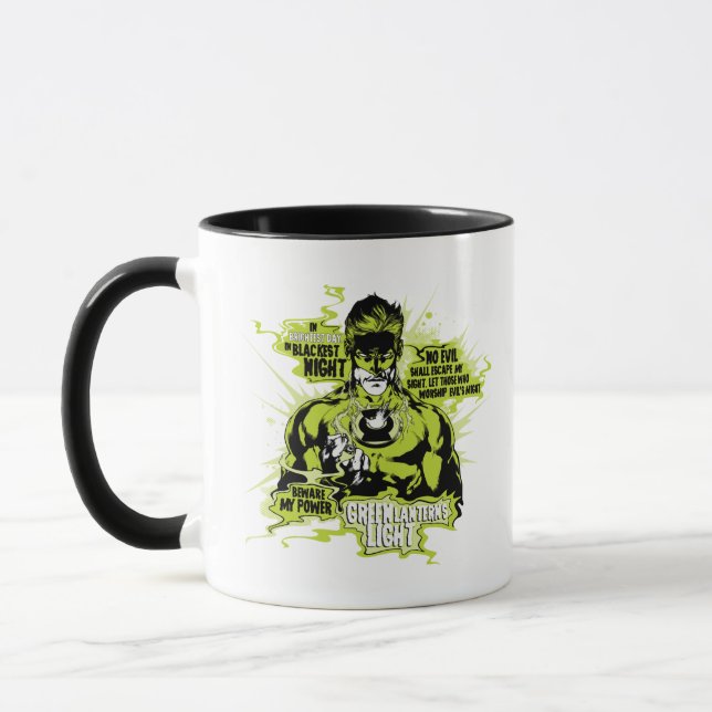 Green Lantern Text Collage - Colour Mug (Left)