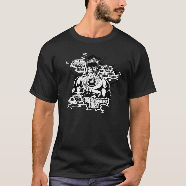 Green Lantern Text Collage T-Shirt (Front)