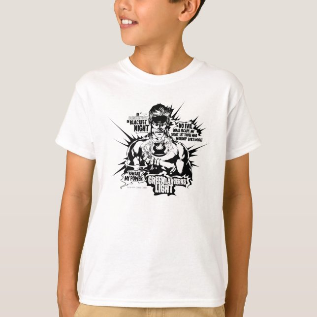 Green Lantern Text Collage T-Shirt (Front)