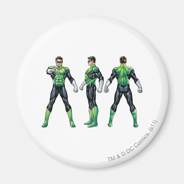 Green Lantern Three Views Magnet (Front)