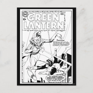 Green Lantern vs Clown, Black and White Postcard