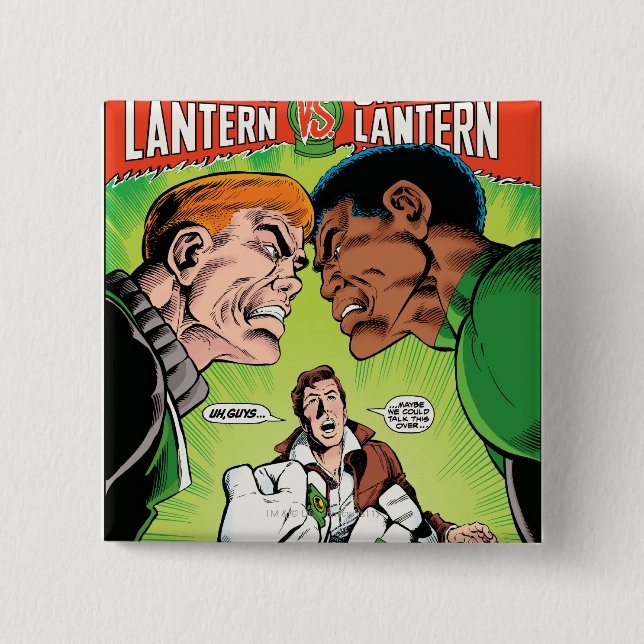 Green Lantern vs Green Lantern 15 Cm Square Badge (Front)