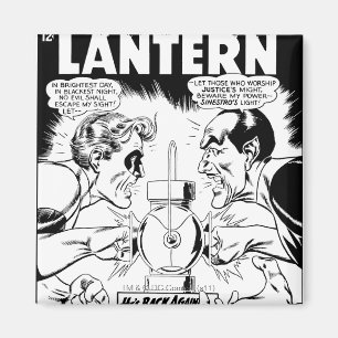 Green Lantern vs Sinestro, Black and White Magnet