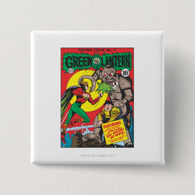 Green Lantern vs The Wizard of Odds 15 Cm Square Badge (Front)