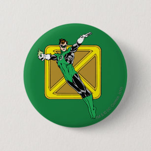 Green Lantern with Background 6 Cm Round Badge