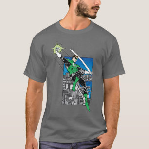 Green Lantern with City Background T-Shirt