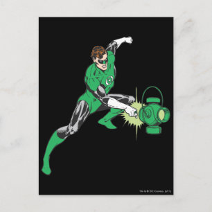 Green Lantern with Lantern 2 Postcard