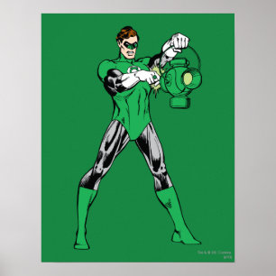 Green Lantern with Lantern Poster