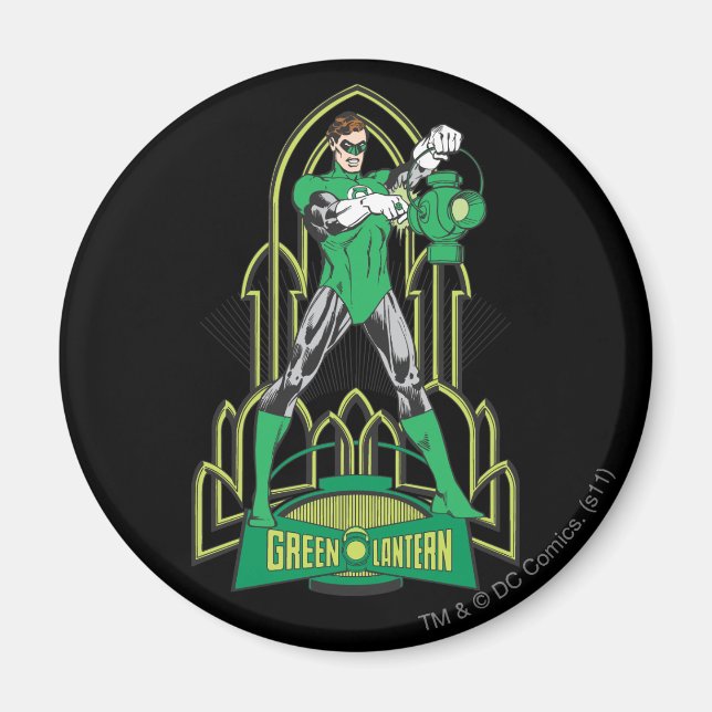 Green Lantern with Letters Magnet (Front)