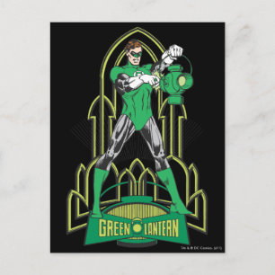 Green Lantern with Letters Postcard